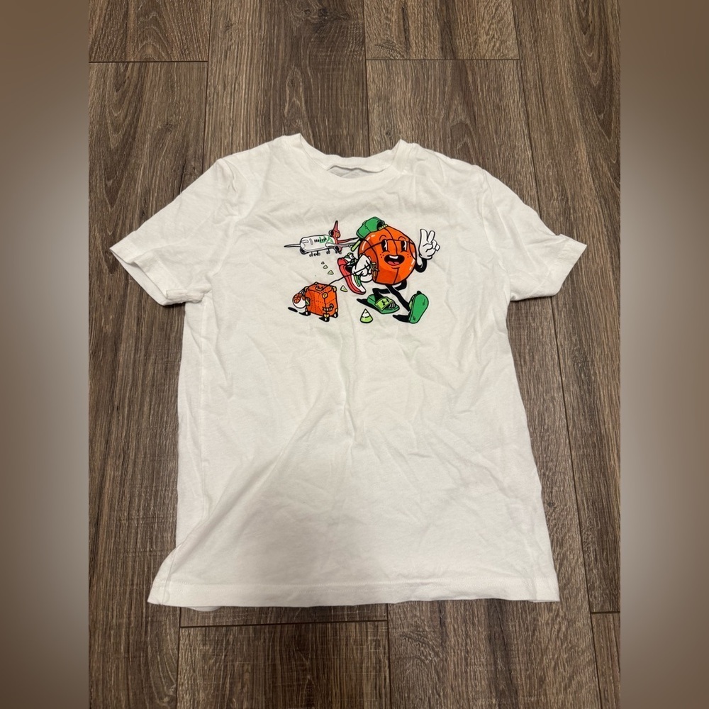 Under Armour🏀Youth Boys' UA Basketball Jet Short Sleeve T-Shirt White Sz Small